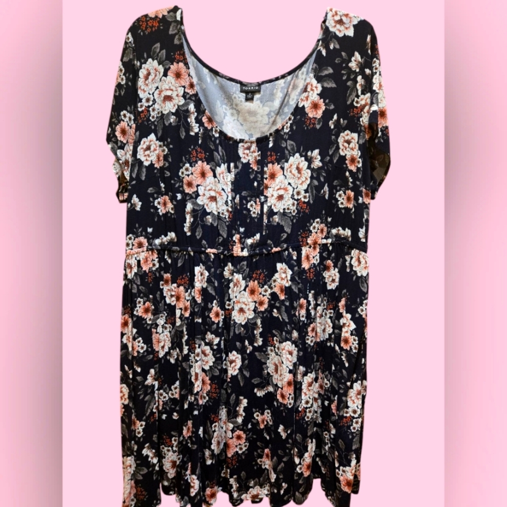 Torrid Challis Skater Dress EX EUC
